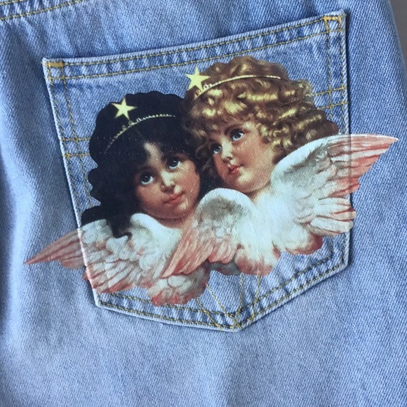 Fiorucci angels denim shorts in light vintage - Picture 16 of 16